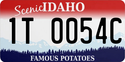 ID license plate 1T0054C