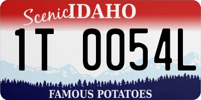 ID license plate 1T0054L