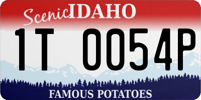ID license plate 1T0054P