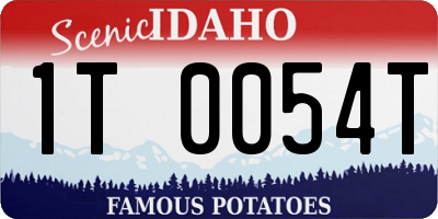 ID license plate 1T0054T