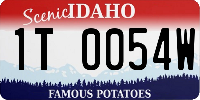 ID license plate 1T0054W