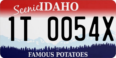 ID license plate 1T0054X