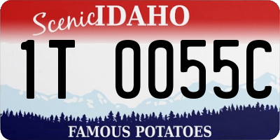 ID license plate 1T0055C