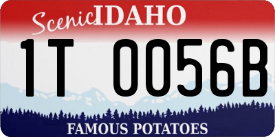 ID license plate 1T0056B