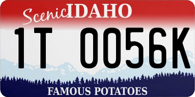 ID license plate 1T0056K