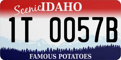 ID license plate 1T0057B