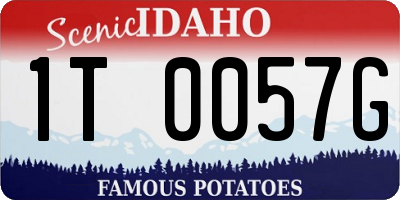 ID license plate 1T0057G