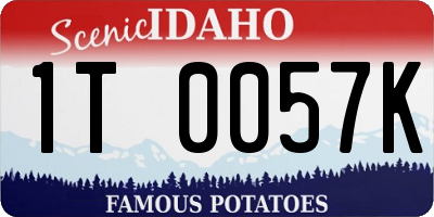 ID license plate 1T0057K