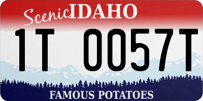 ID license plate 1T0057T