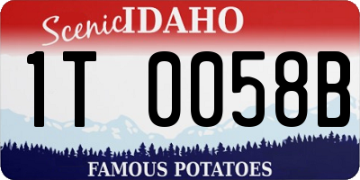 ID license plate 1T0058B