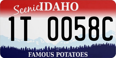 ID license plate 1T0058C