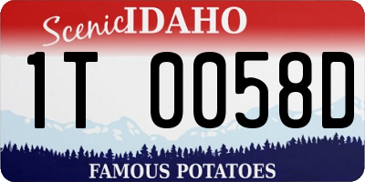 ID license plate 1T0058D