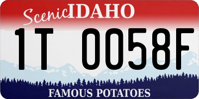 ID license plate 1T0058F