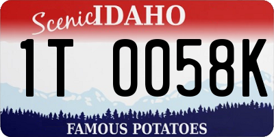 ID license plate 1T0058K