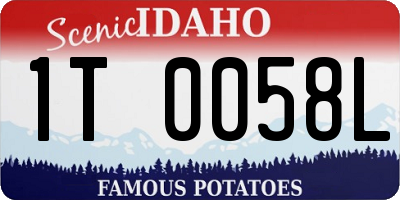 ID license plate 1T0058L