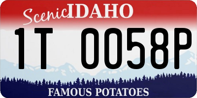 ID license plate 1T0058P