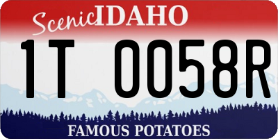 ID license plate 1T0058R