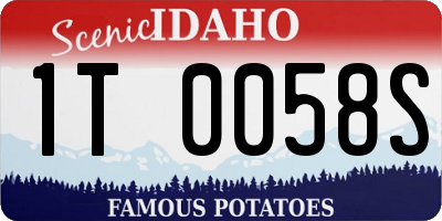 ID license plate 1T0058S