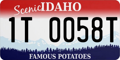 ID license plate 1T0058T