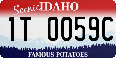 ID license plate 1T0059C