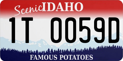 ID license plate 1T0059D