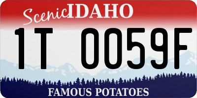 ID license plate 1T0059F