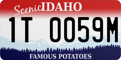 ID license plate 1T0059M