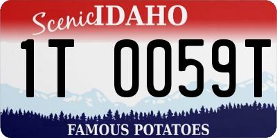 ID license plate 1T0059T