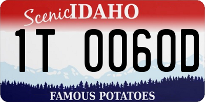 ID license plate 1T0060D