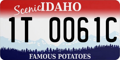 ID license plate 1T0061C