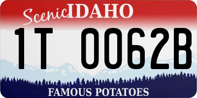 ID license plate 1T0062B