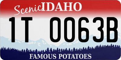 ID license plate 1T0063B