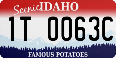 ID license plate 1T0063C