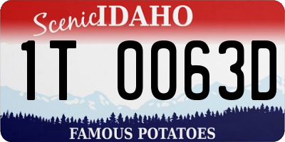ID license plate 1T0063D