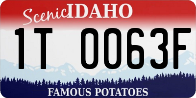 ID license plate 1T0063F