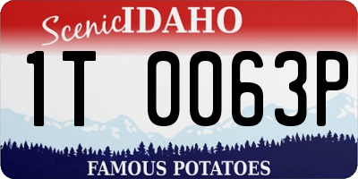 ID license plate 1T0063P
