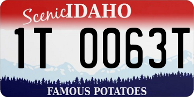 ID license plate 1T0063T