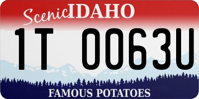 ID license plate 1T0063U