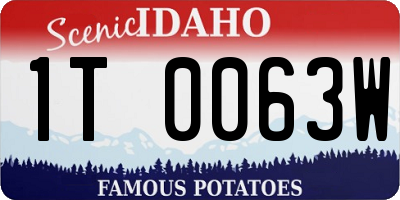 ID license plate 1T0063W