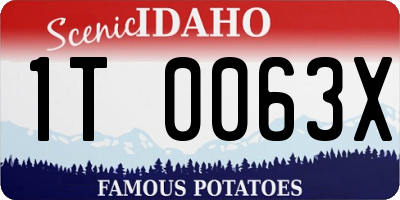 ID license plate 1T0063X