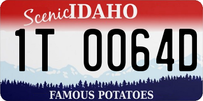 ID license plate 1T0064D