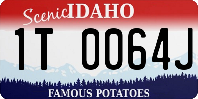 ID license plate 1T0064J
