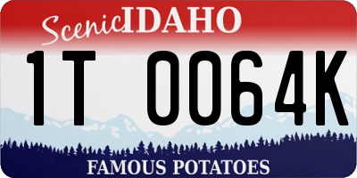 ID license plate 1T0064K