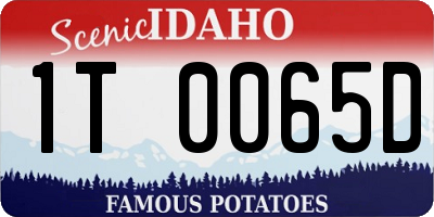 ID license plate 1T0065D