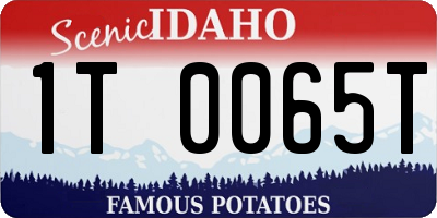 ID license plate 1T0065T