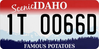 ID license plate 1T0066D