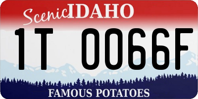 ID license plate 1T0066F