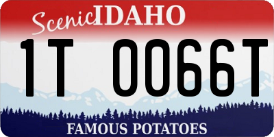 ID license plate 1T0066T
