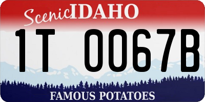 ID license plate 1T0067B