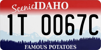 ID license plate 1T0067C